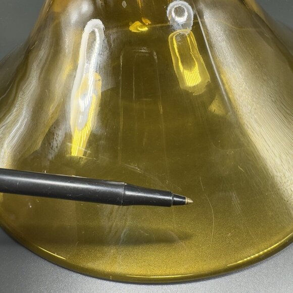 Viking Epic Arching Foot West Virginia Glass Amber Tall Glass Dish Bowl Vintage - Picture 5 of 13